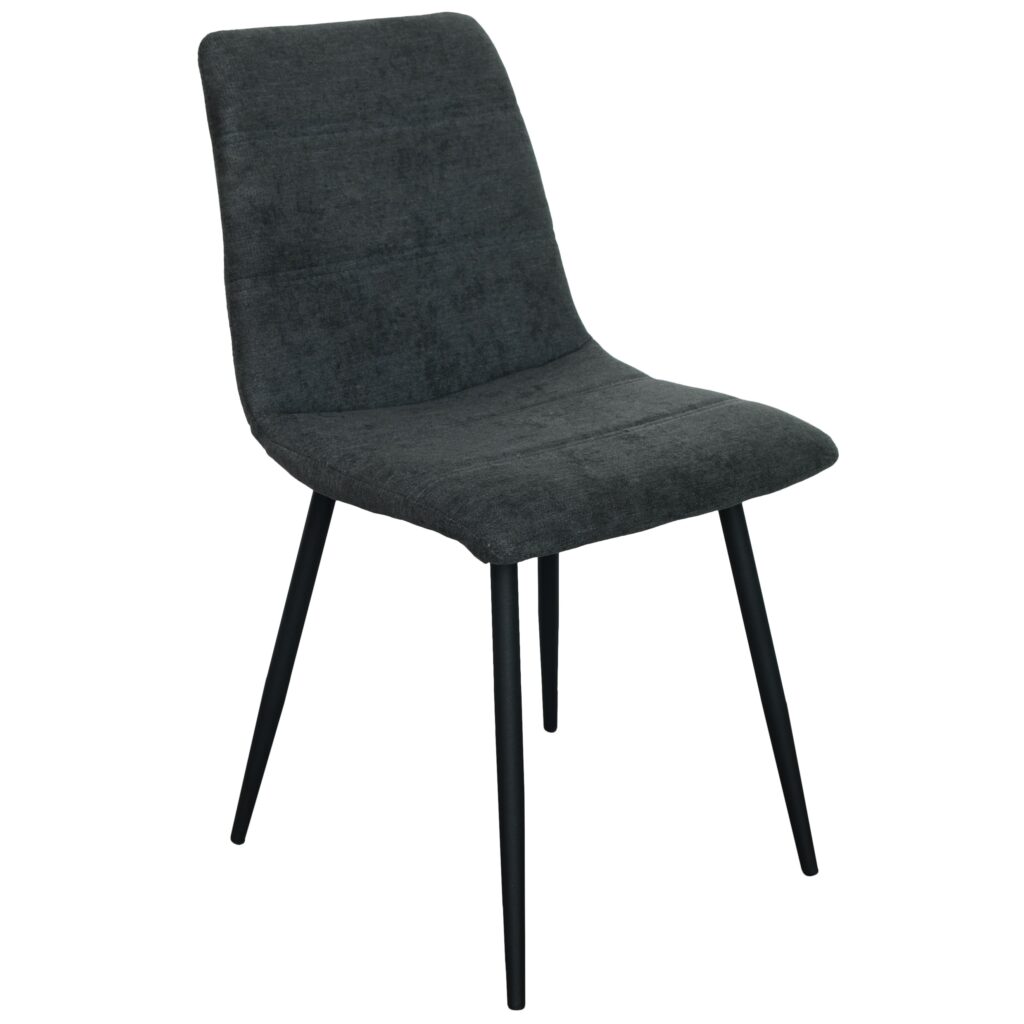 Dark Grey Fabric Dining Chair Meru Banting Bukit Jelutong