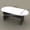 6 ft Two Tone Oval Shape Meeting Table A